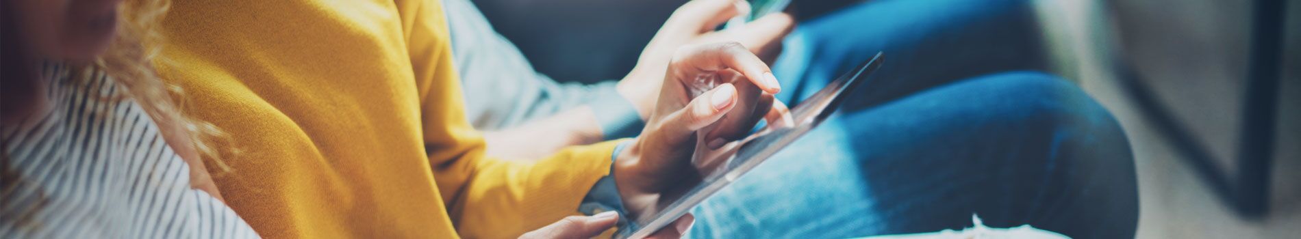 Layoutbild zur Gestaltung - Website Suche auf Tablet